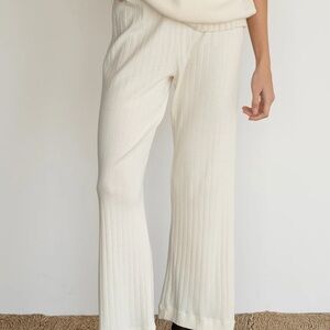 DONNI. The Pointelle Simple Crop Pant. Cream. With tag; never worn